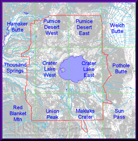 DLG image of the mosaicked 12 quads for Crater Lake National Park.