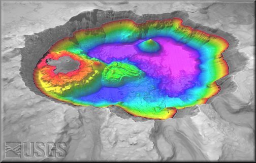 Overview of Crater Lake bathymetry.
