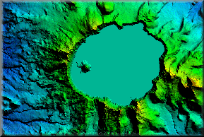 DEMs of Crater Lake West and East quads.