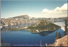 Wizard Island, Crater Lake; another beautiful clear day.