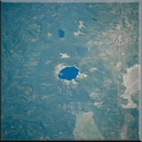 Another cool view of Crater Lake from outer space.