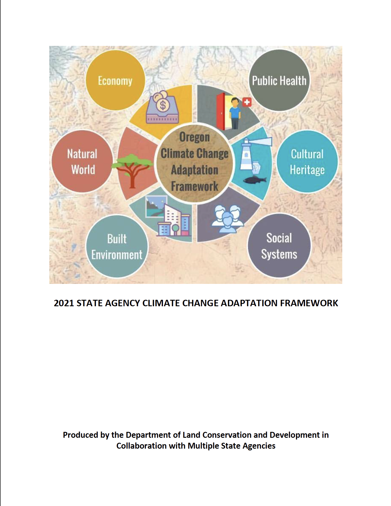 image of the cover of the climate adapdation framework document